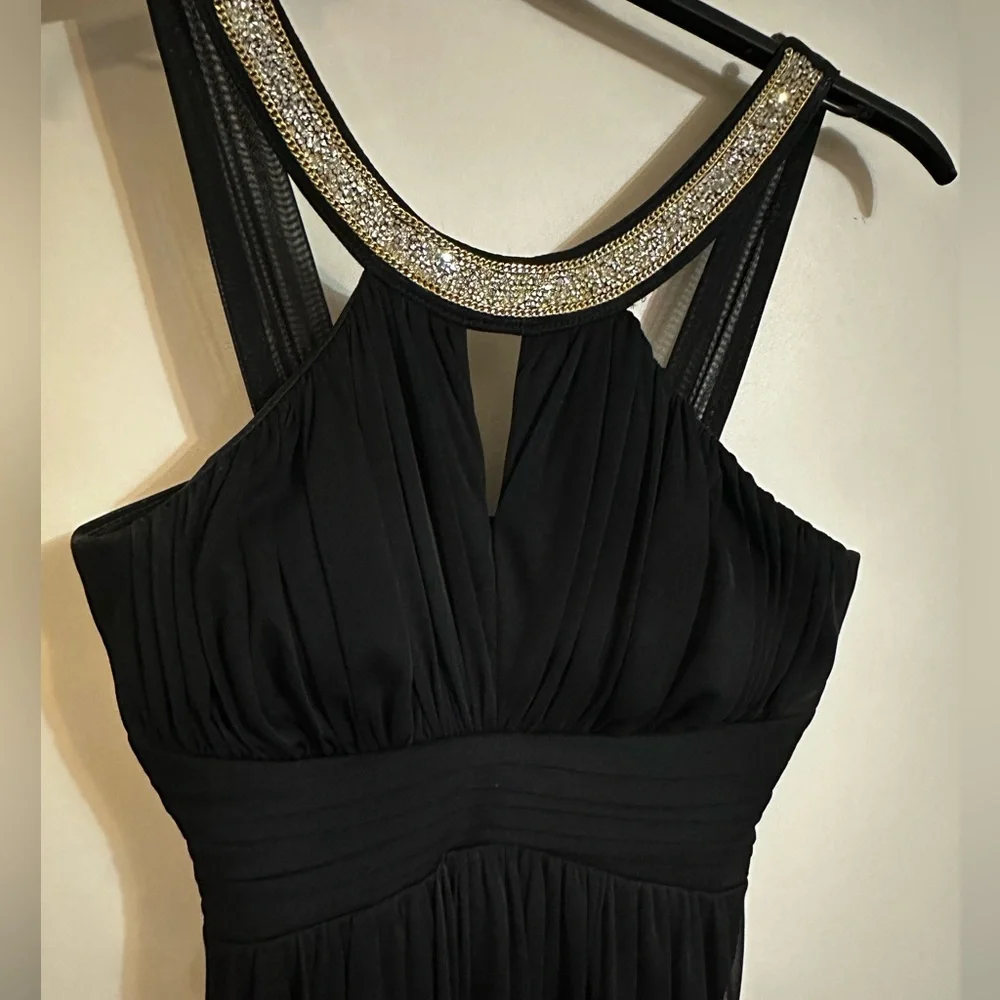 XS, black and gold/silver accent Prom Dress - Picture 4 of 5
